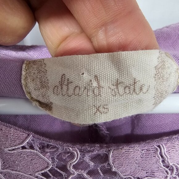 Altar'd State Lavender Lace Floral Tunic Tank Boho Coquette XS - Picture 8 of 11